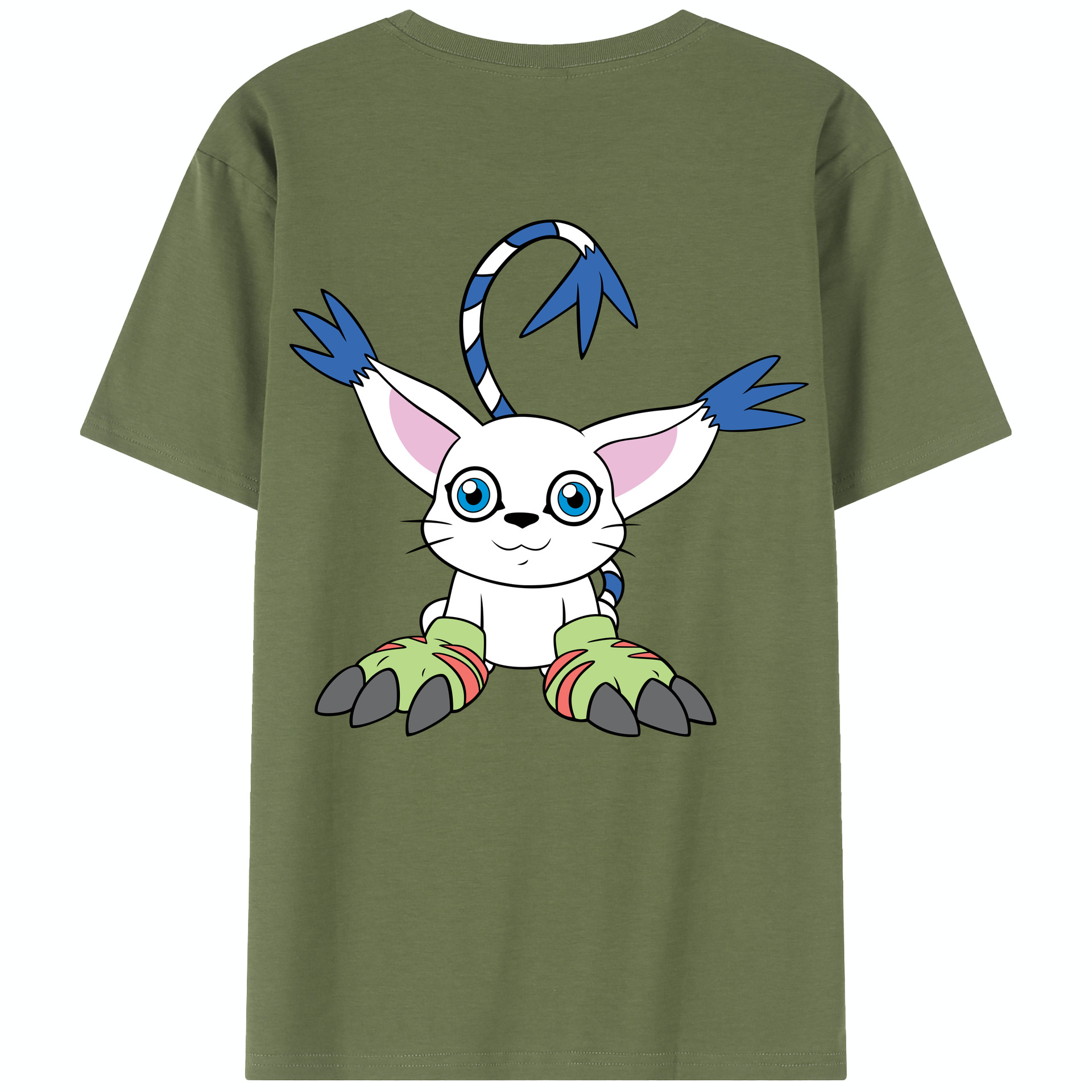 （画像用） Digimon デジタルモンスター/デジモン 綿100％半袖Tシャツ（背面プリント）